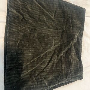 Corduroy Mini Skirt in Olive Green